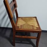 Chaise paillée style pierre cruege