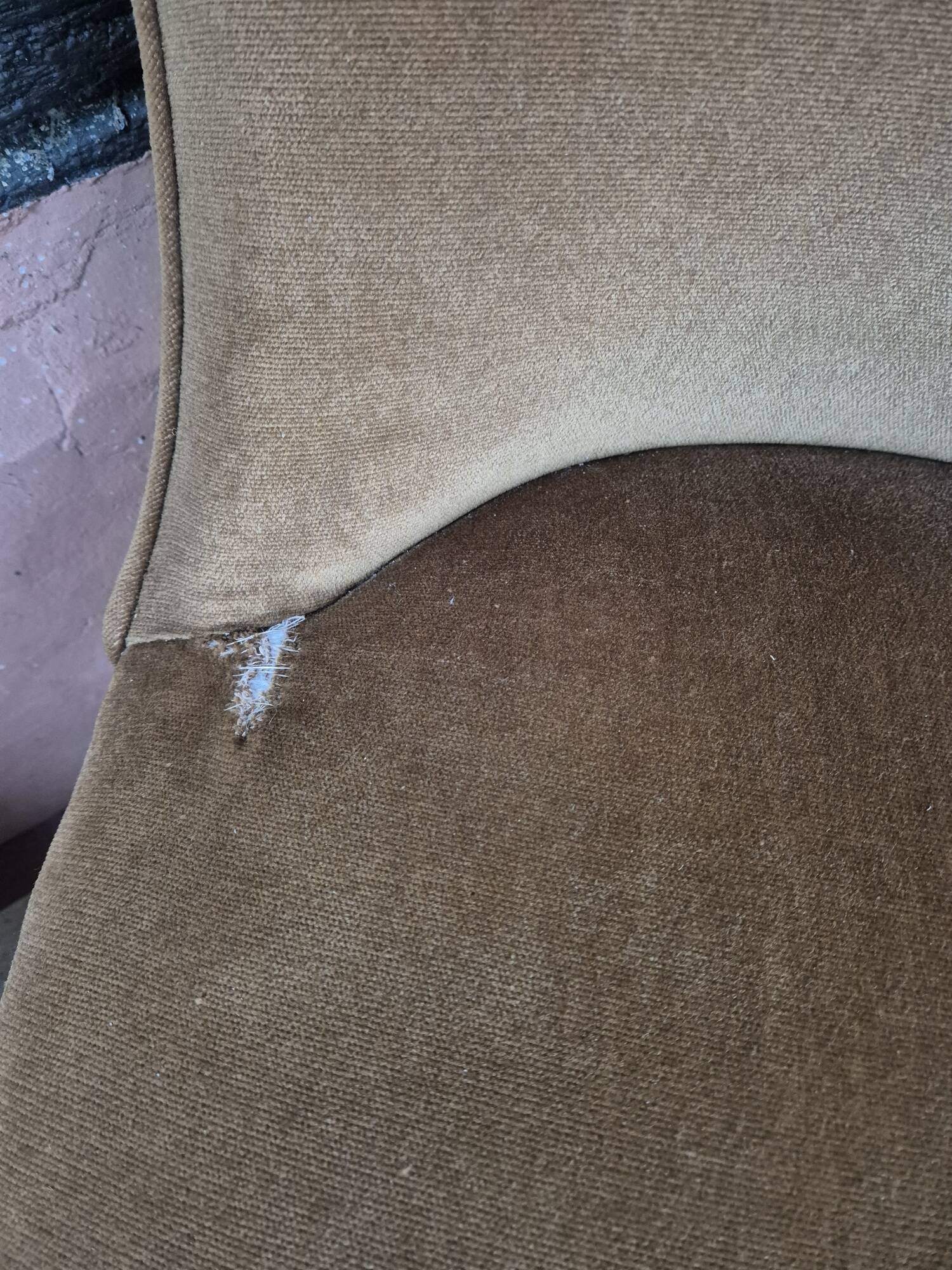 Pair of Napoleon III toad armchairs