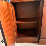 Glass-fronted mahogany bookcase – 1950s – 215 cm