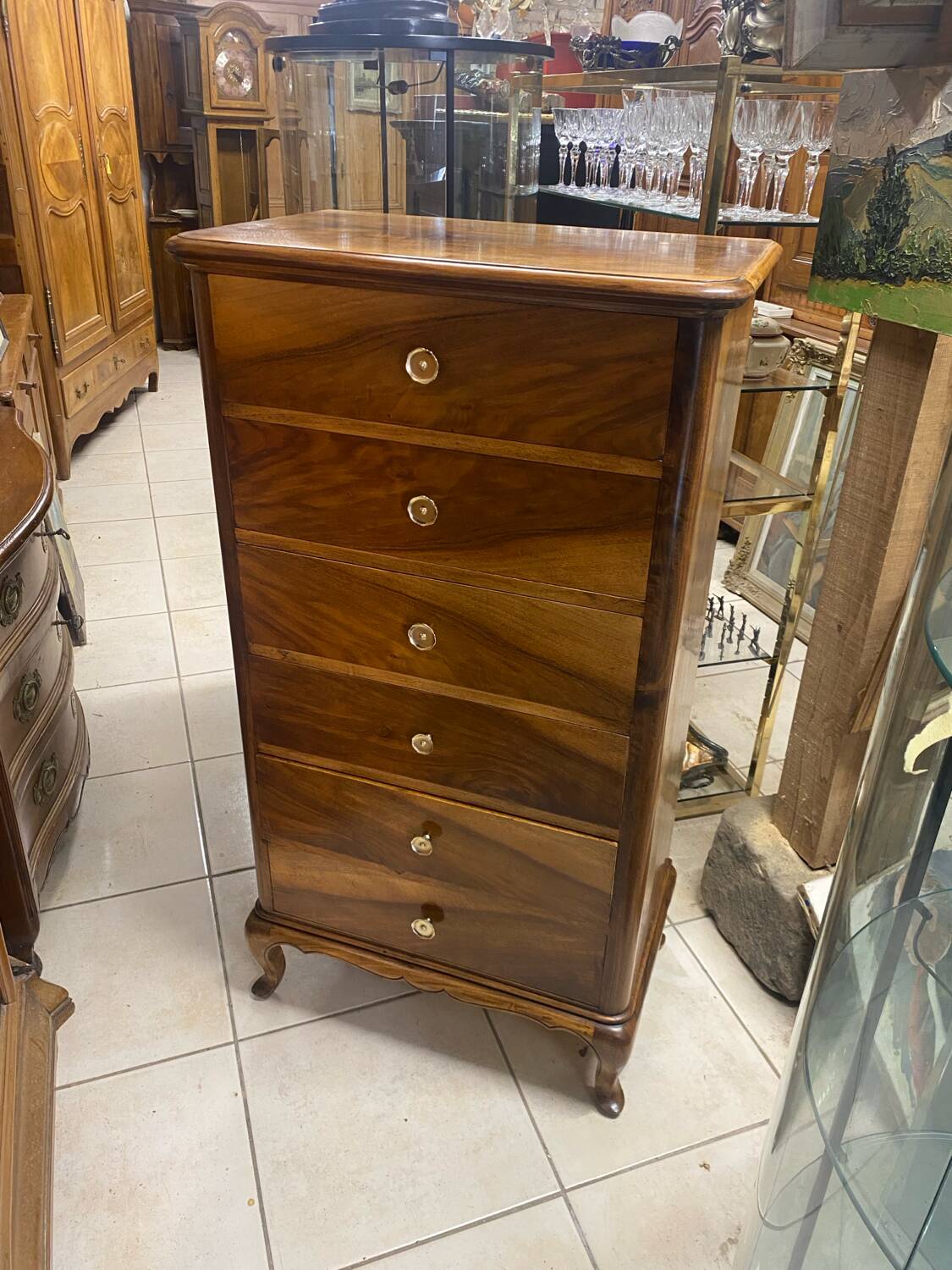 Chiffonnier vintage en noyer