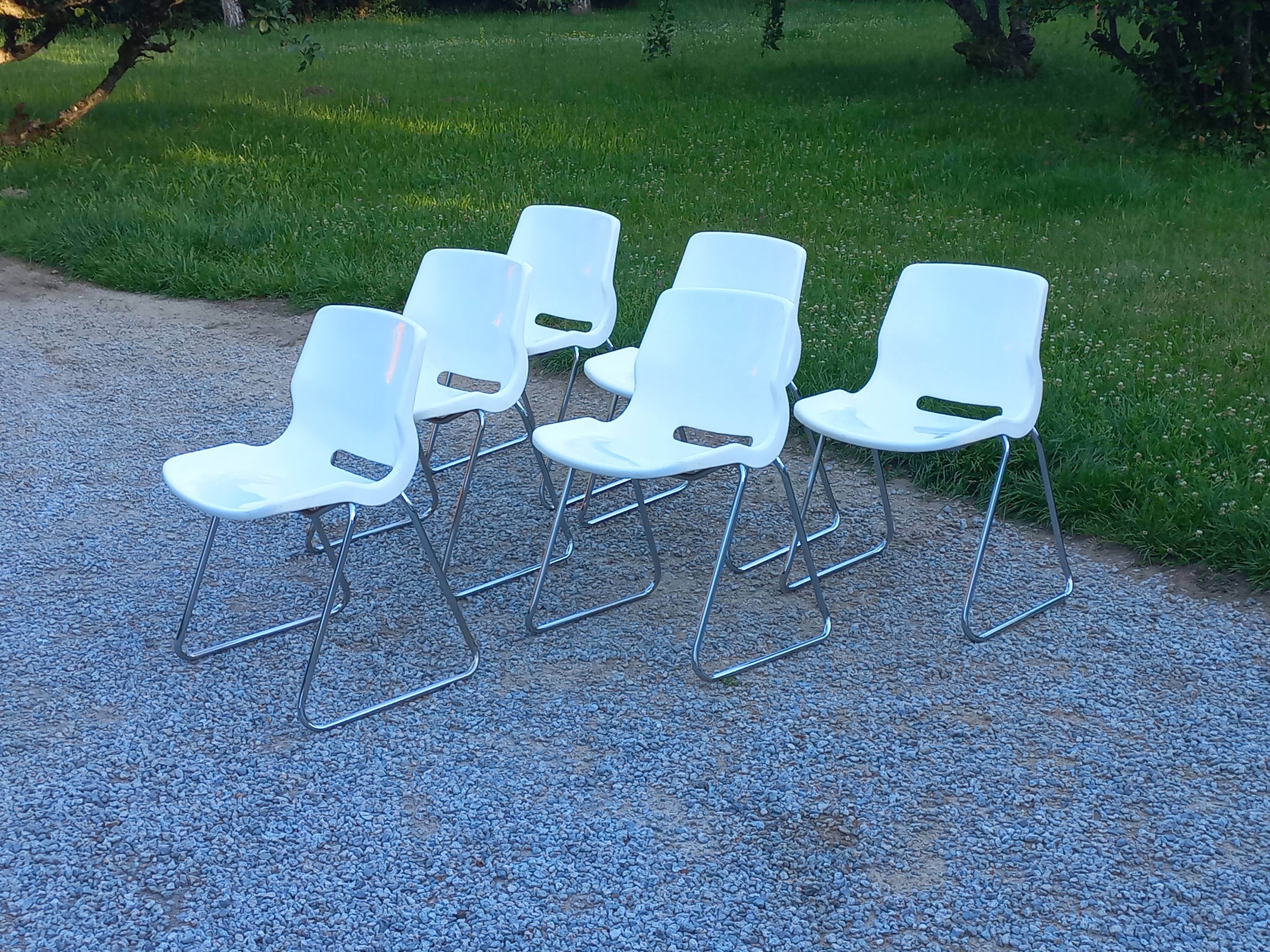 Set de chaises design Svante Schöblom Overman éditeur 1970