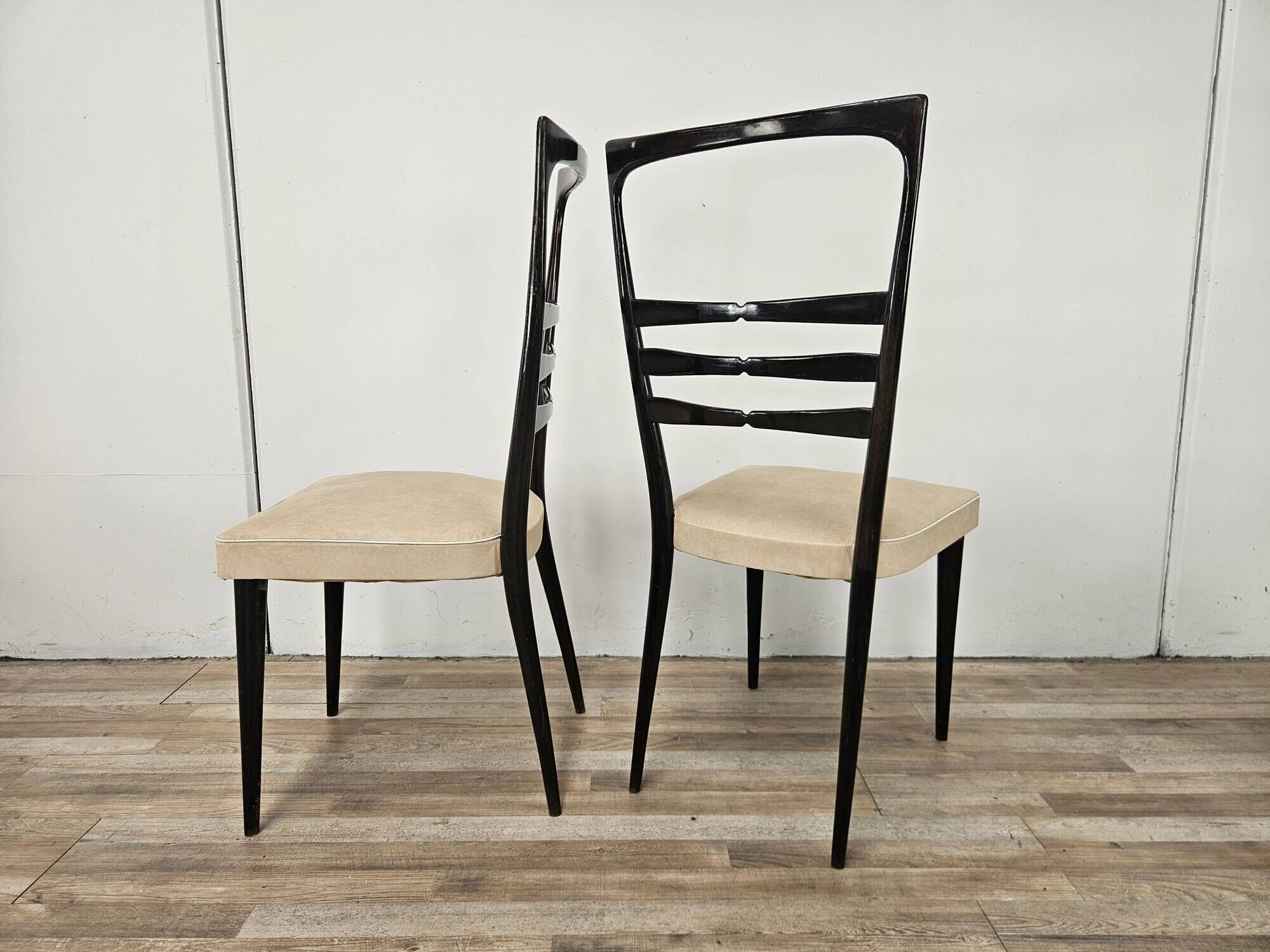 Beech and Skai dining chairs
