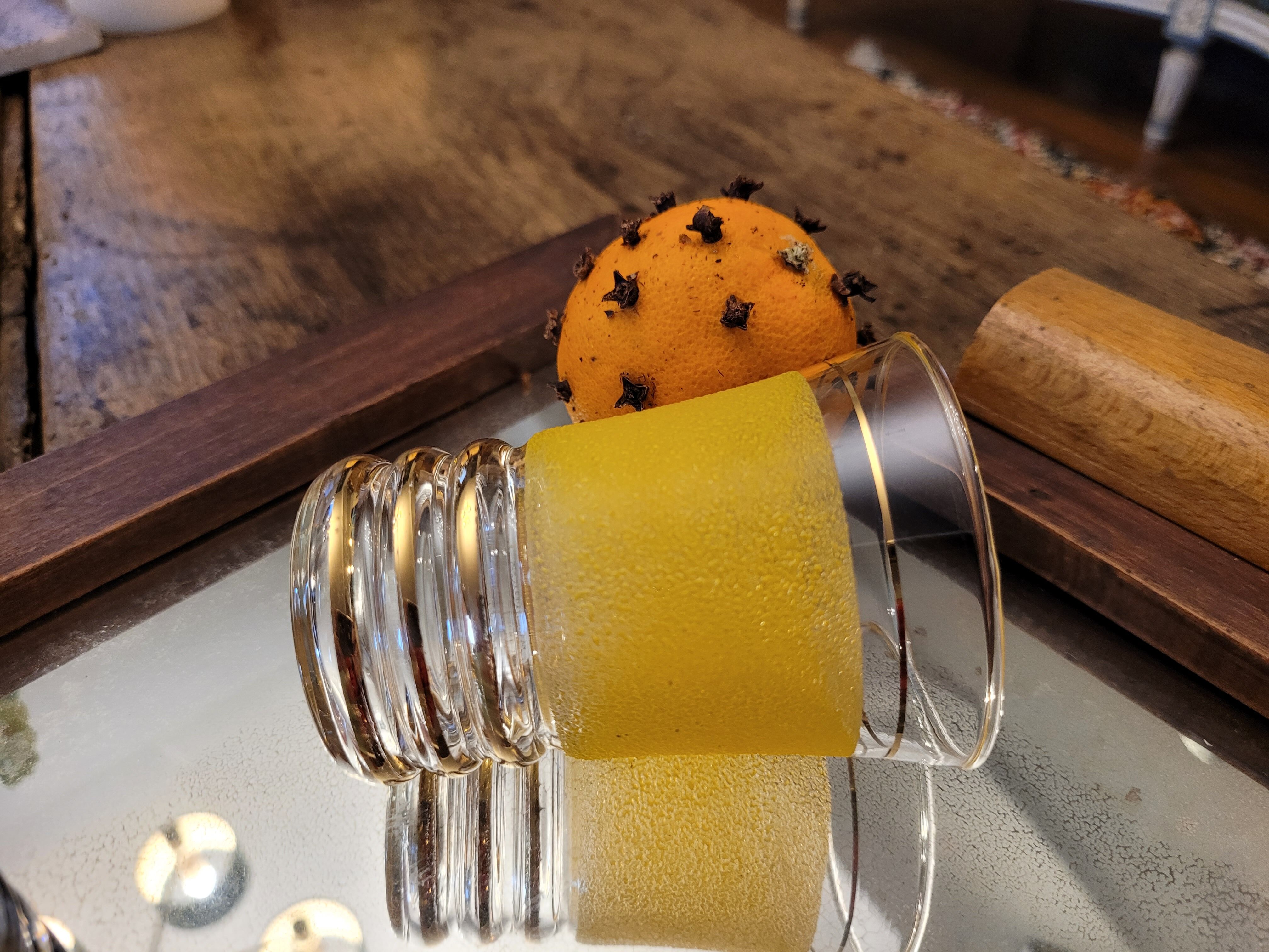 Colored granite glasses 60's