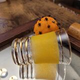 Colored granite glasses 60's