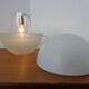 Two-Piece Opal Glass Table Ball Lamp, Italy, 1960s