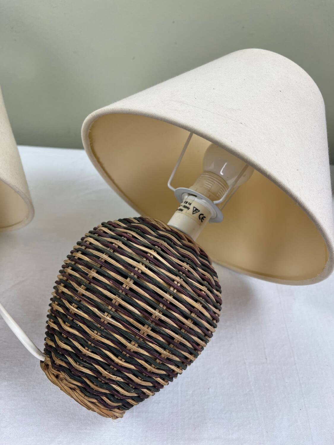 Pair of bedside lamps