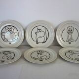 Set of 6 vintage Esso advertising plates