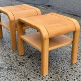 Mid-century Danish Brutalist bedside tables by Villy Nørgaard, 1984, set of 2