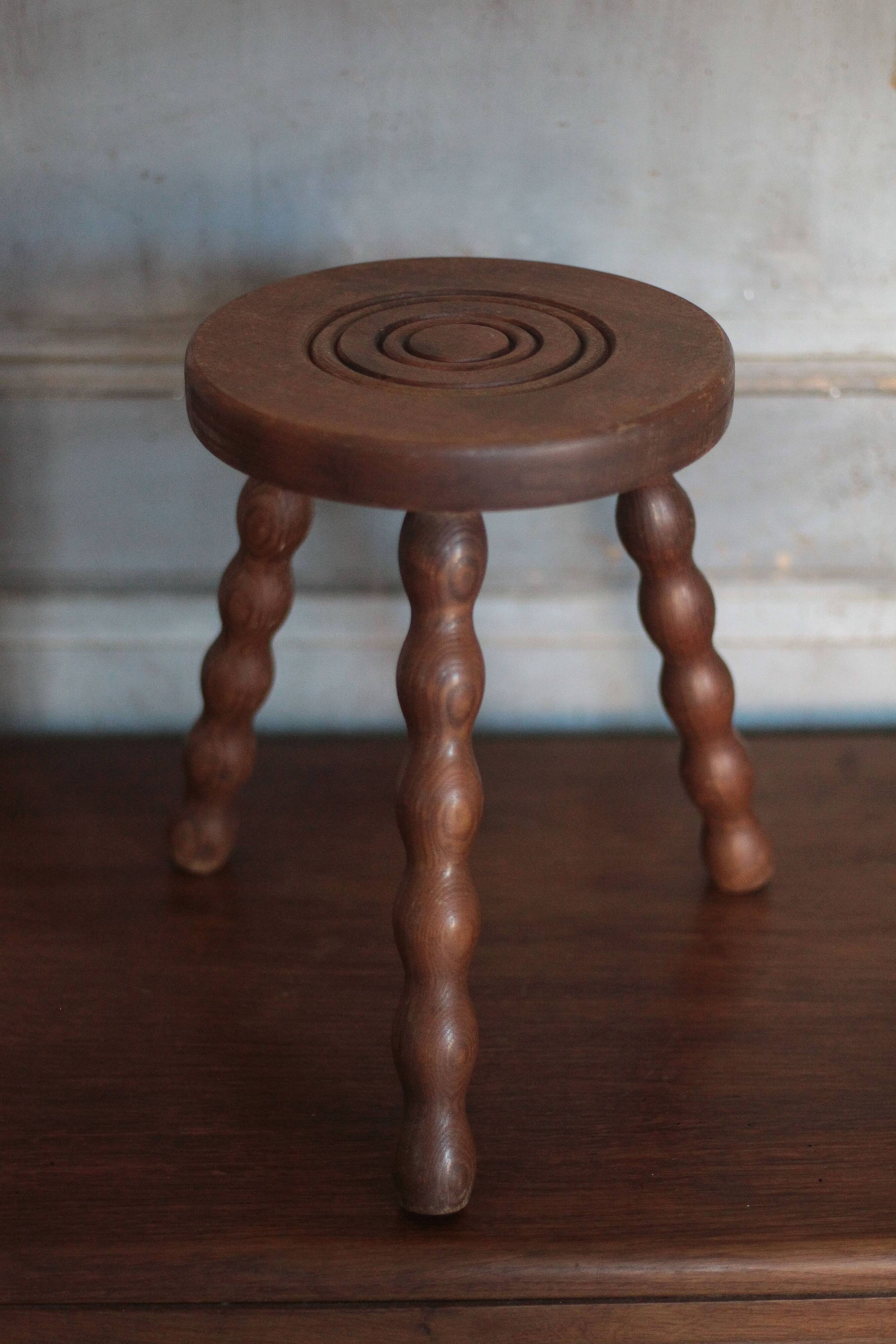 Vintage stool, tripod stool, occasional stool, wooden plant stand