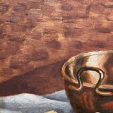 Tableau Nature morte à la pastèque milieu XX siècle