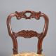 Antique Louis-Philippe chairs in walnut and fabric, 19th century