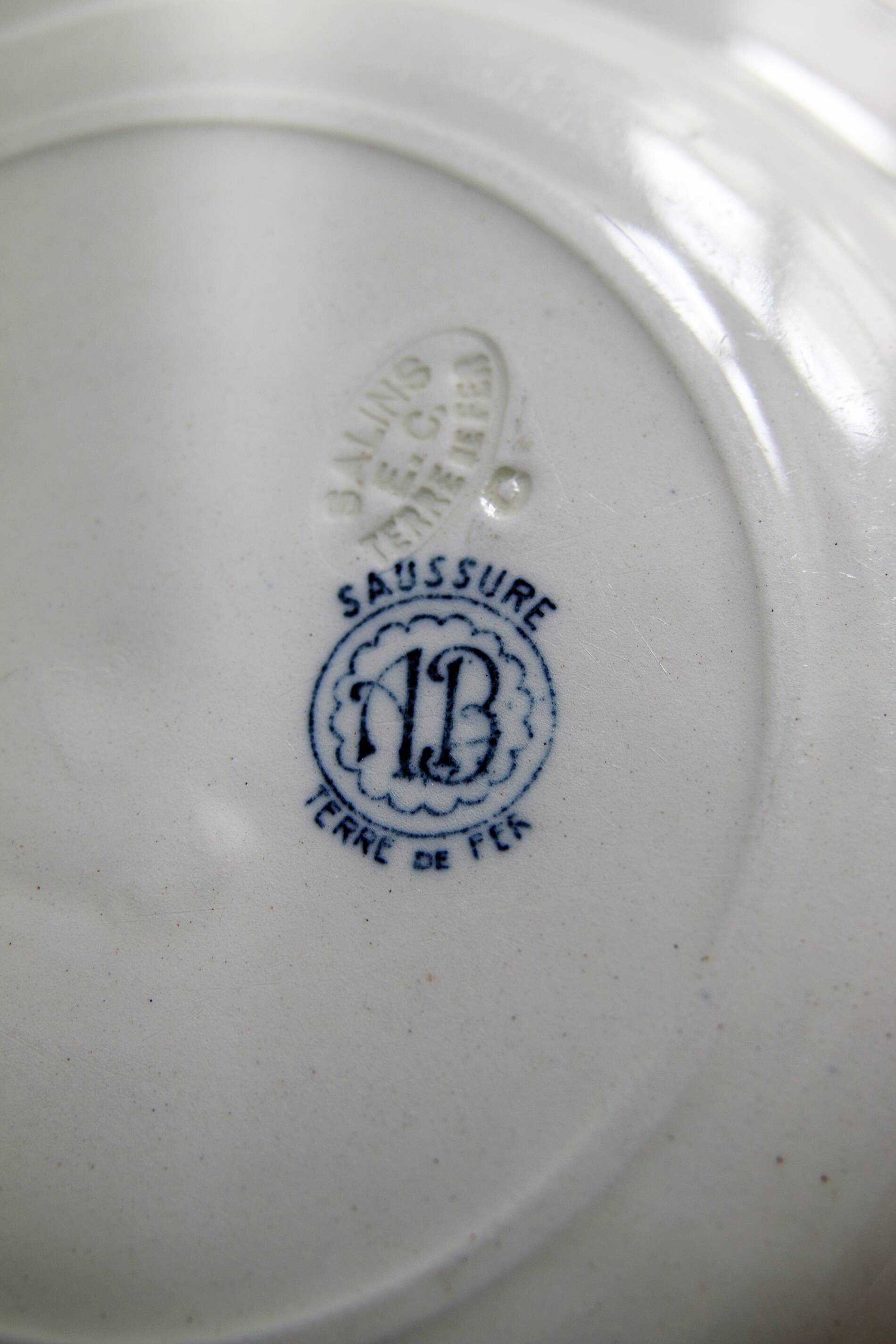 5 deep plates Salins Terre de Fer AB model Saussure