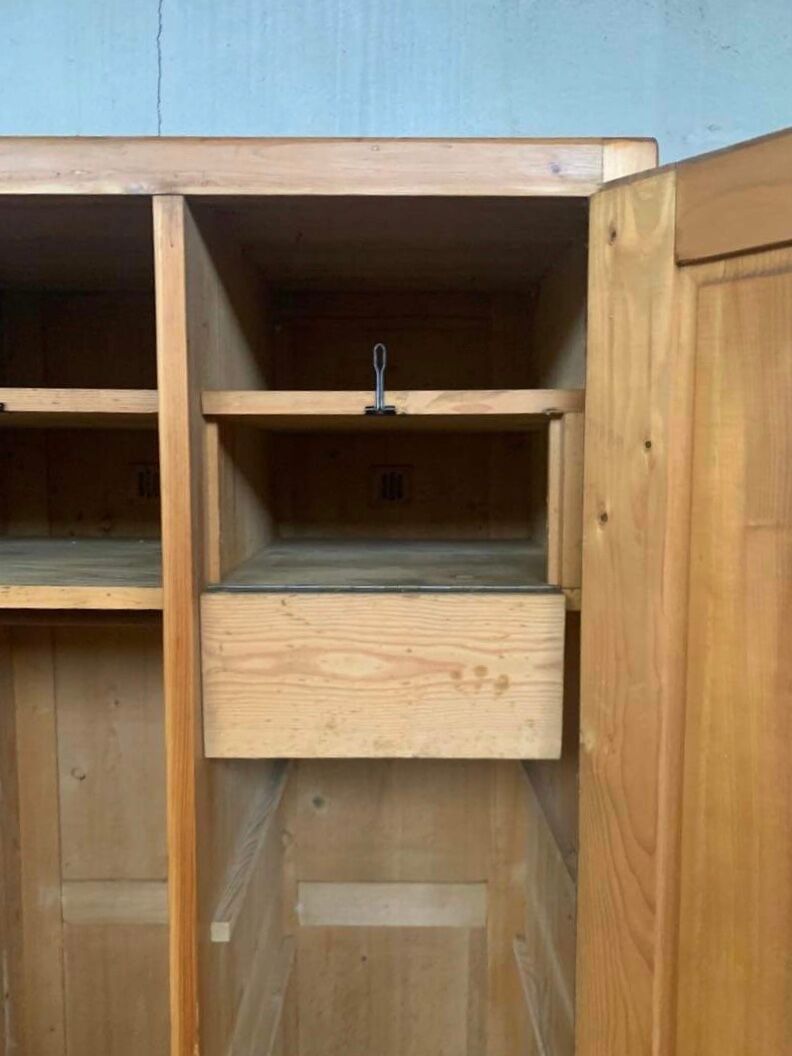 Parisian wardrobe with 2 doors in solid fir