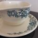Longchamp earthenware gravy boat, Coquille decor