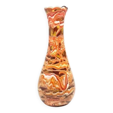 Vase moderne du milieu du siècle, en verre soda, conçu par J.S. Drost, Ząbkowice, Pologne, années 1970
