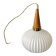 Louis Kalff brushed opaline lamp