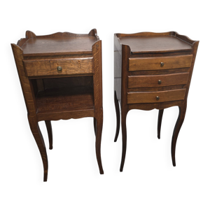 paire de chevets en chêne