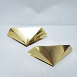 Pair of golden wall lamps