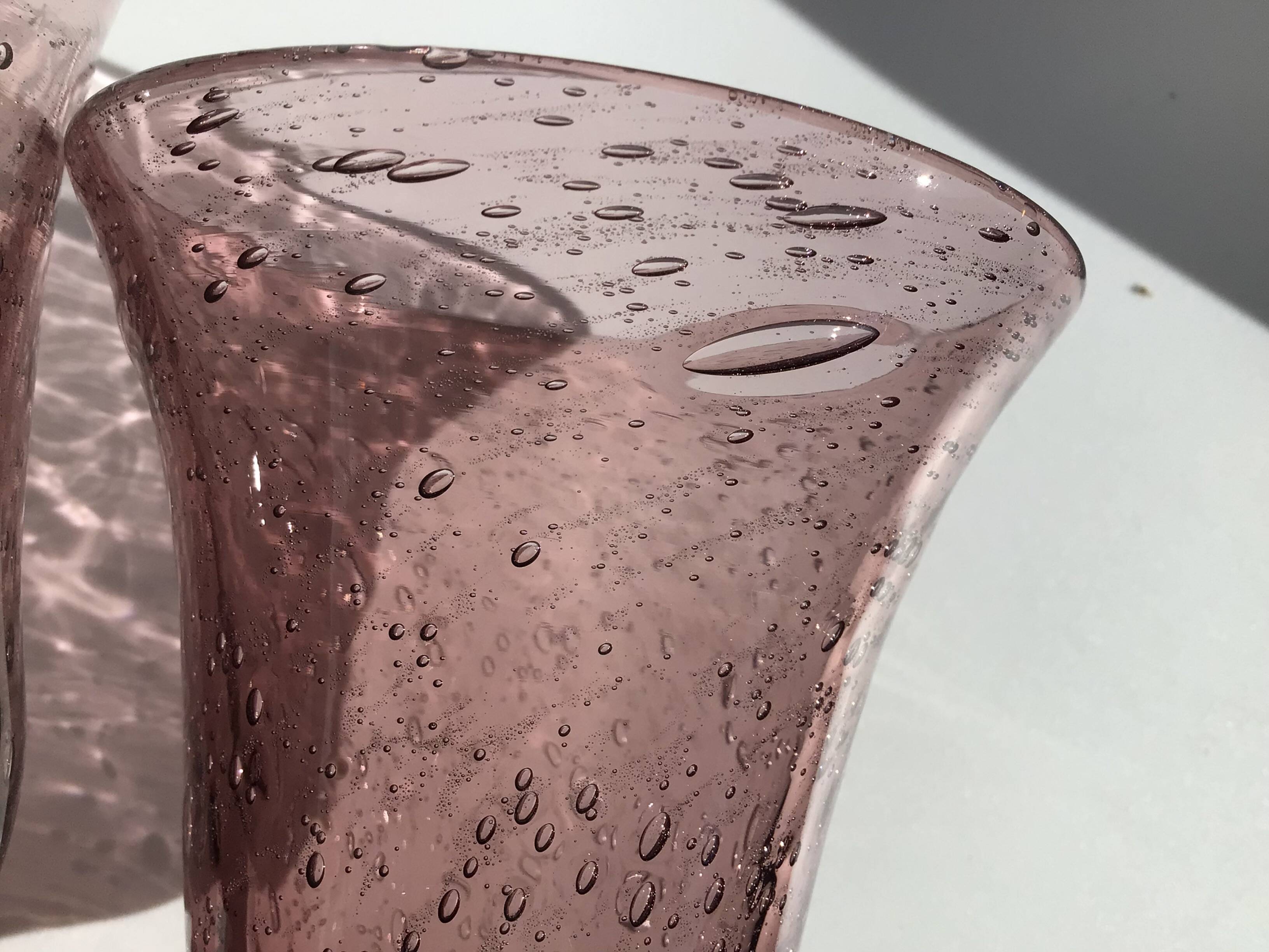 3 Biot stamped water glasses