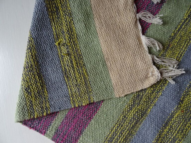 Braided rug 100% cotton multicolor 56x177cm