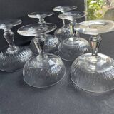 6 Baccarat champagne glasses – Art Nouveau