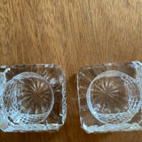 Pair of Lorraine crystal salters pepper shaker