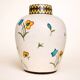 Art Deco vase by Louis Dage, frosted enamel and hand-painted floral decoration, years.