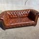 2 seater chesterfield leather sofa