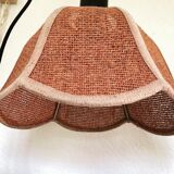 Suspension of woven fiber flowers