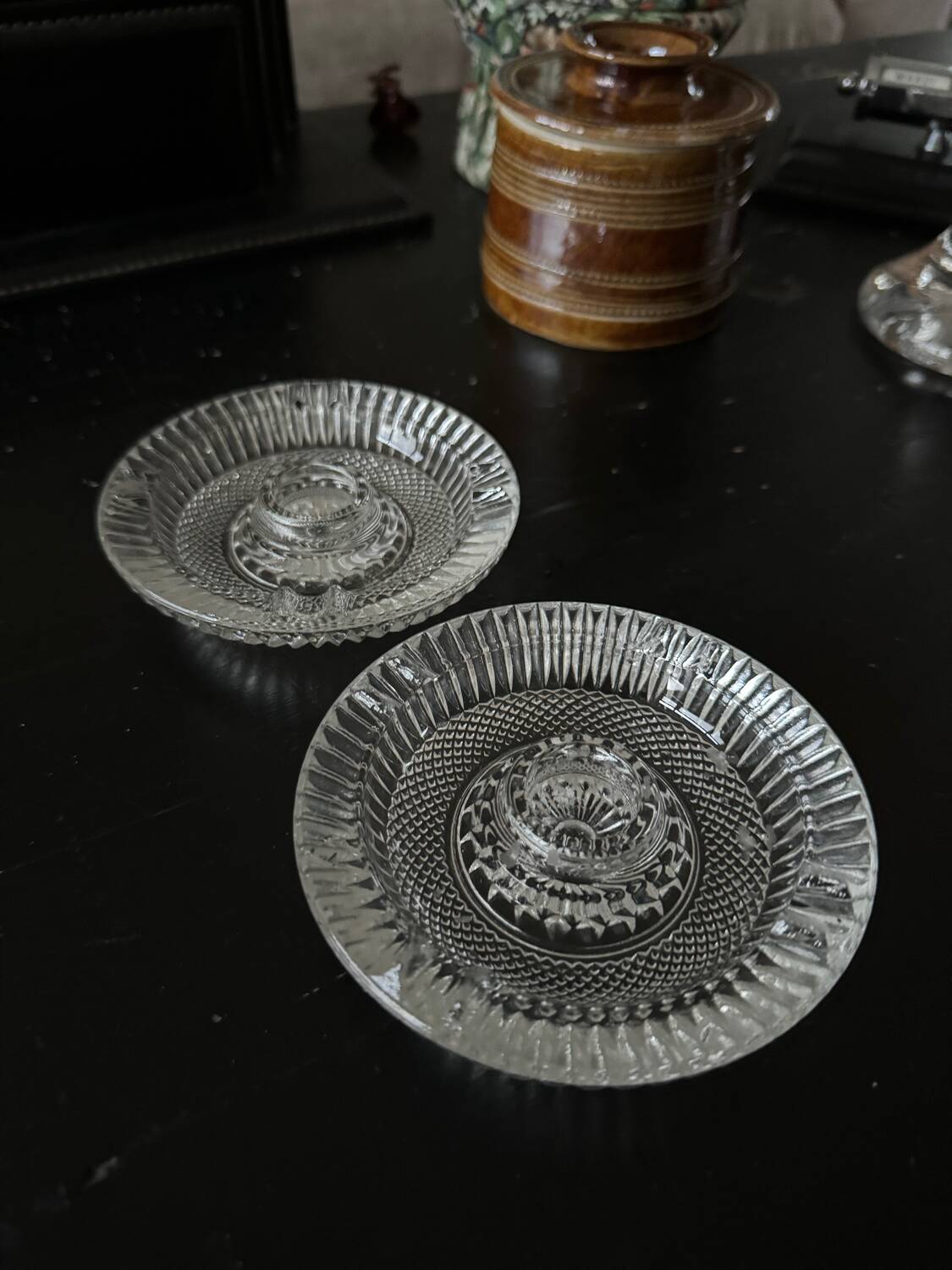 Glass candle holders