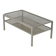 Double coffee table trays smoked glass steel. France, circa 1970