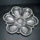 Antique molded glass egg dish – egg holder, brunch display