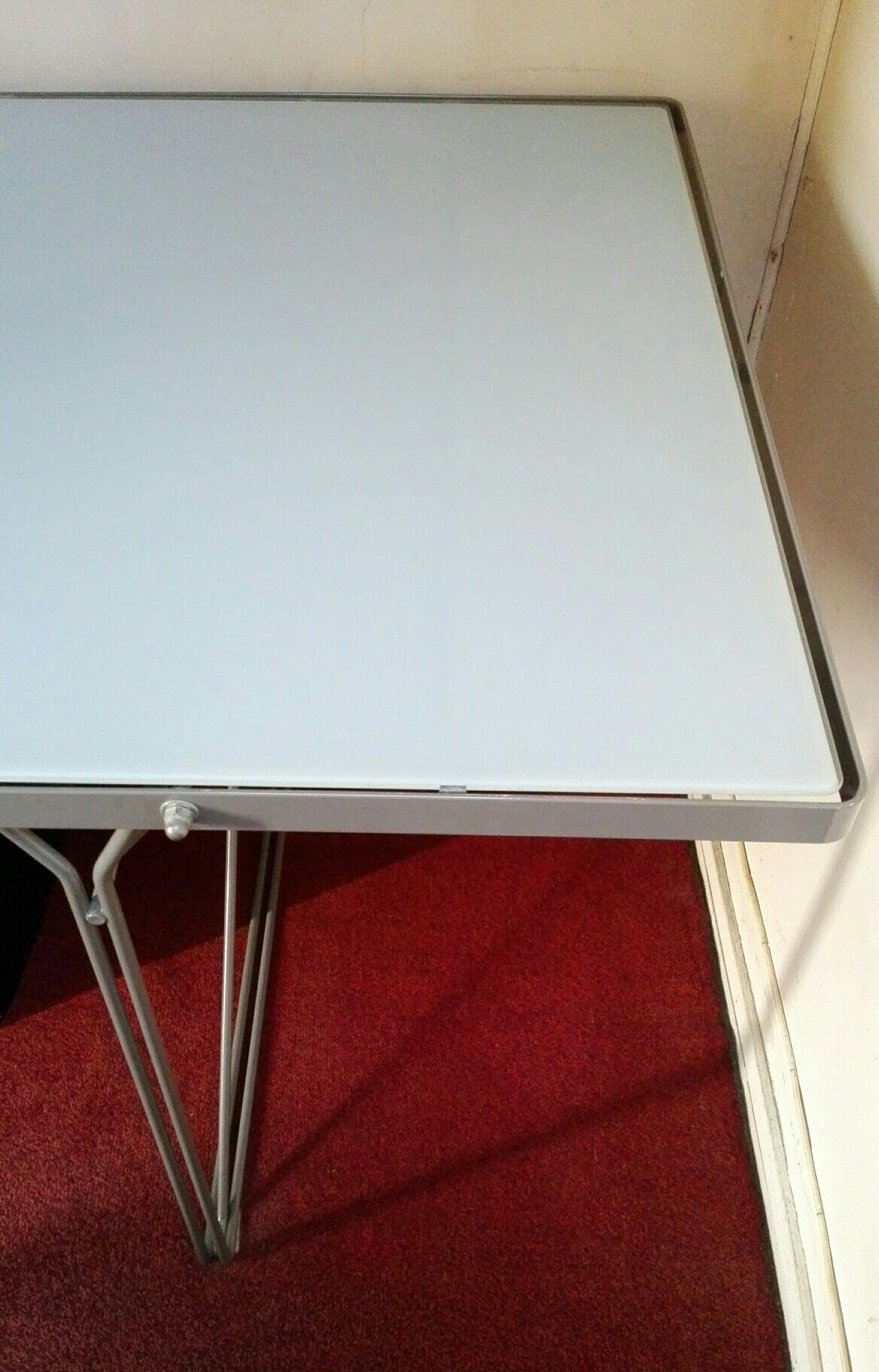 Design glass and metal table