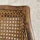 Low wooden stool with caning H 12 cm