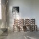 Rustic handcrafted oak chairs 1900