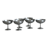 6 stainless steel footed bowls MAT