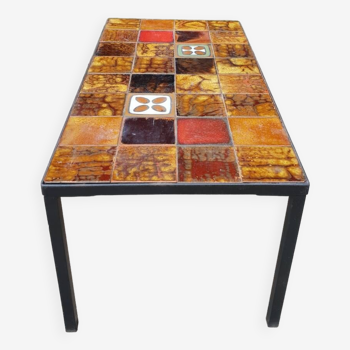 Table basse en céramique Vallauris 1970