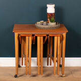 Retro 1960s Poul Hundevad Teak Nest of Three Coffee Nesting Tables