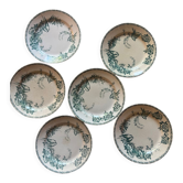 Series of 6 old iron earth plates