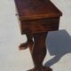 Bolster or end table with drawer, patina