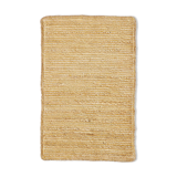 Golden burlap rug 96 x 64 cm