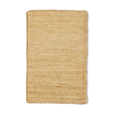Golden burlap rug 96 x 64 cm