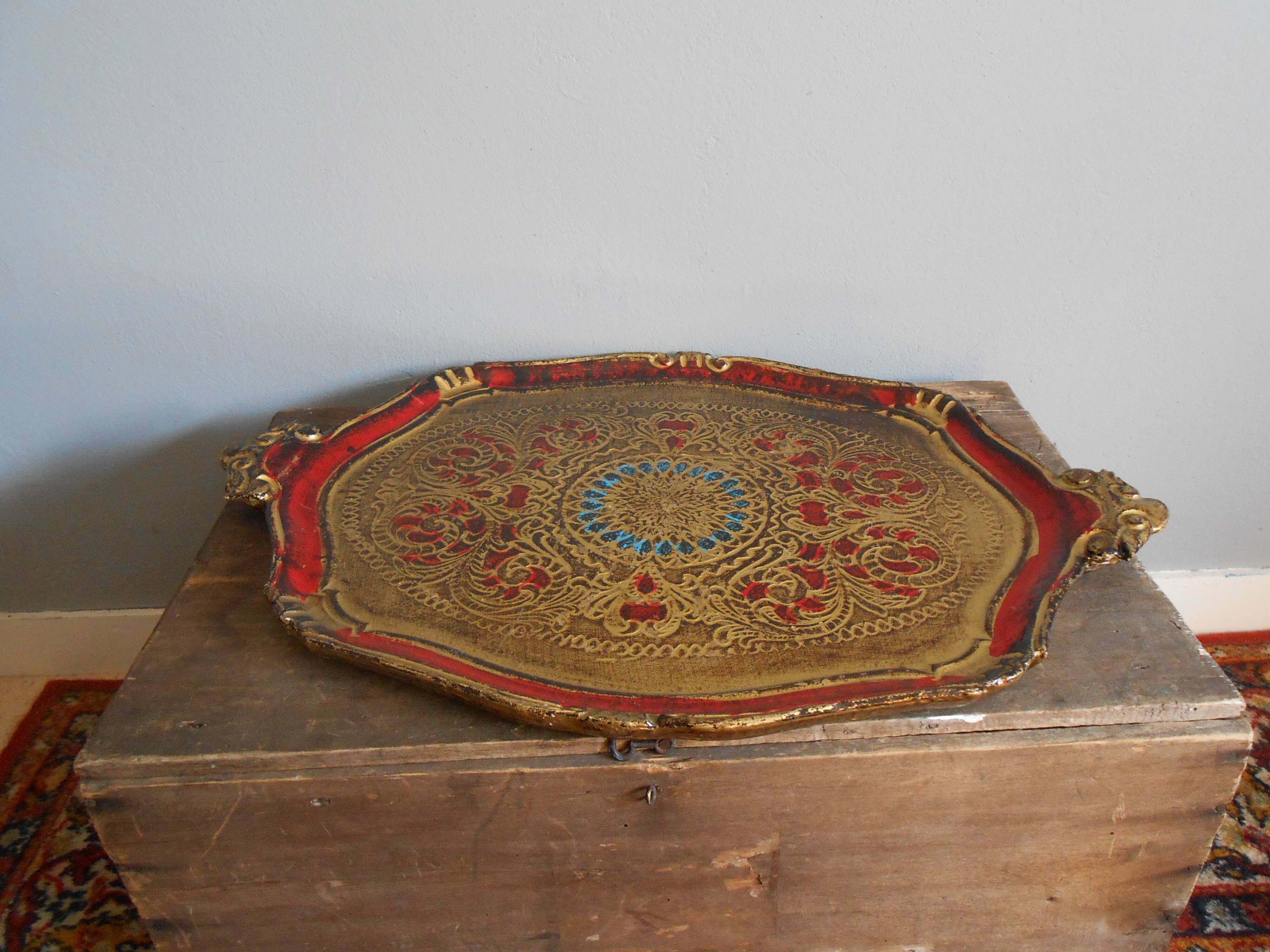 Florentine wooden tray