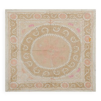 Hand knotted rug, vintage Turkish rug 138x149 cm
