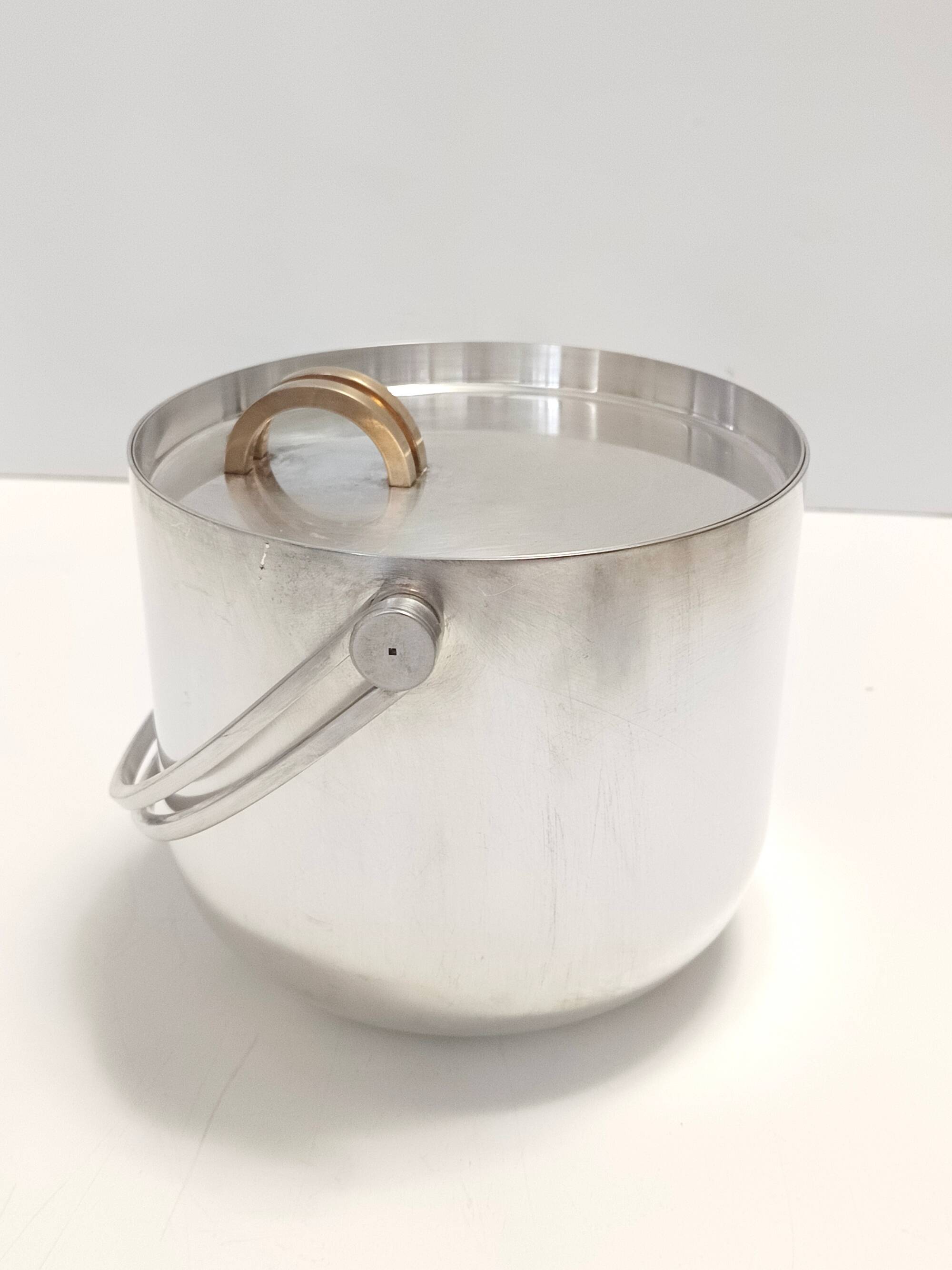 Silver Plated Ice Bucket / Wine Cooler by Ambrogio Pozzi for Padova Argenti