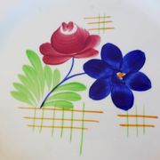 Vintage round serving dish from Gien, model Robinson 2106119.