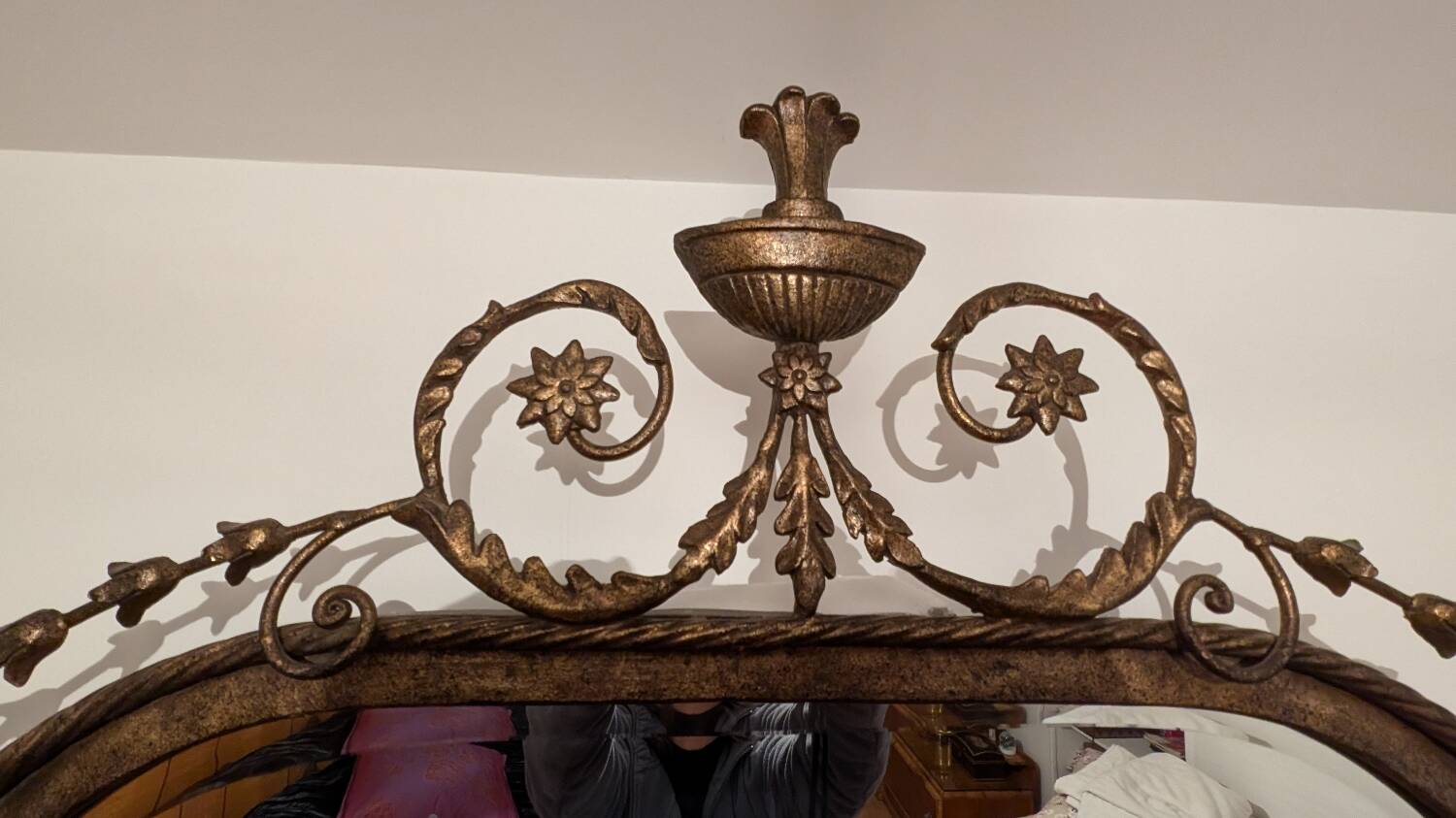 Gold metal mirror