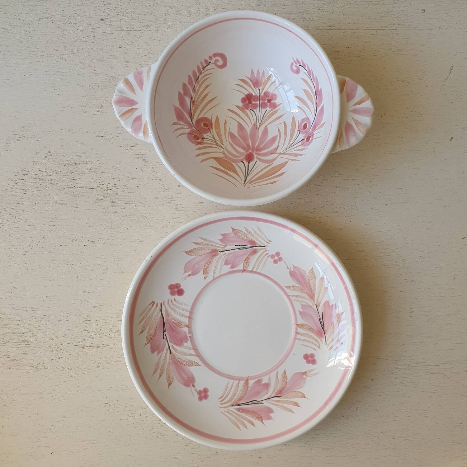 Henriot Quimper Rose Bowl