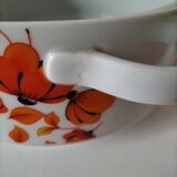 Vintage Wunsiedel Bavaria soup tureen – 70s orange pop flowers