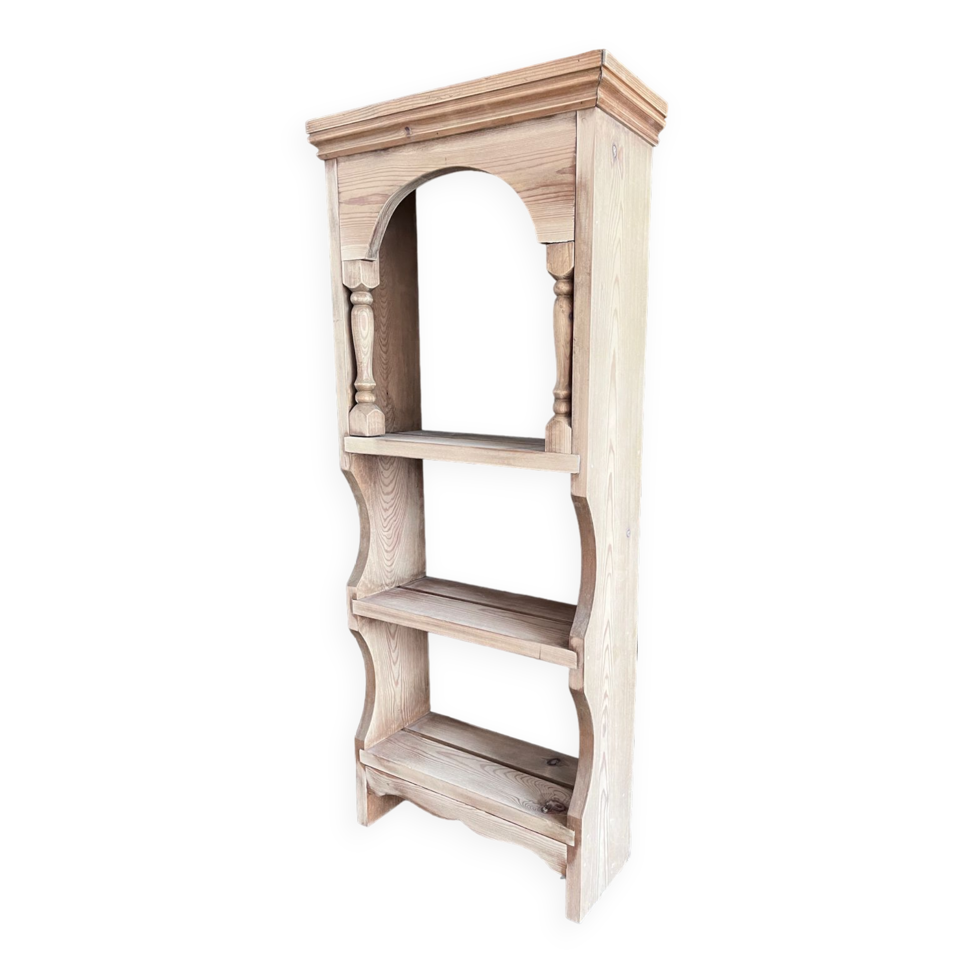 Old shelf in raw wood